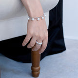 Pearl Dot x White Gold Bracelet