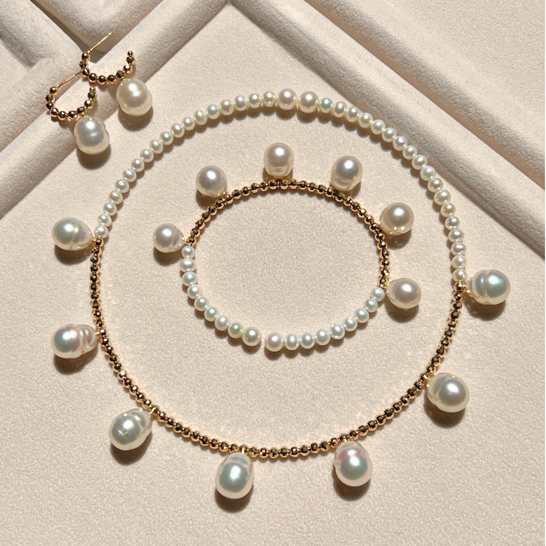 Heart Pearl Chain Necklace – Pearlish Heart Pearl Chain Necklace – Pearlish