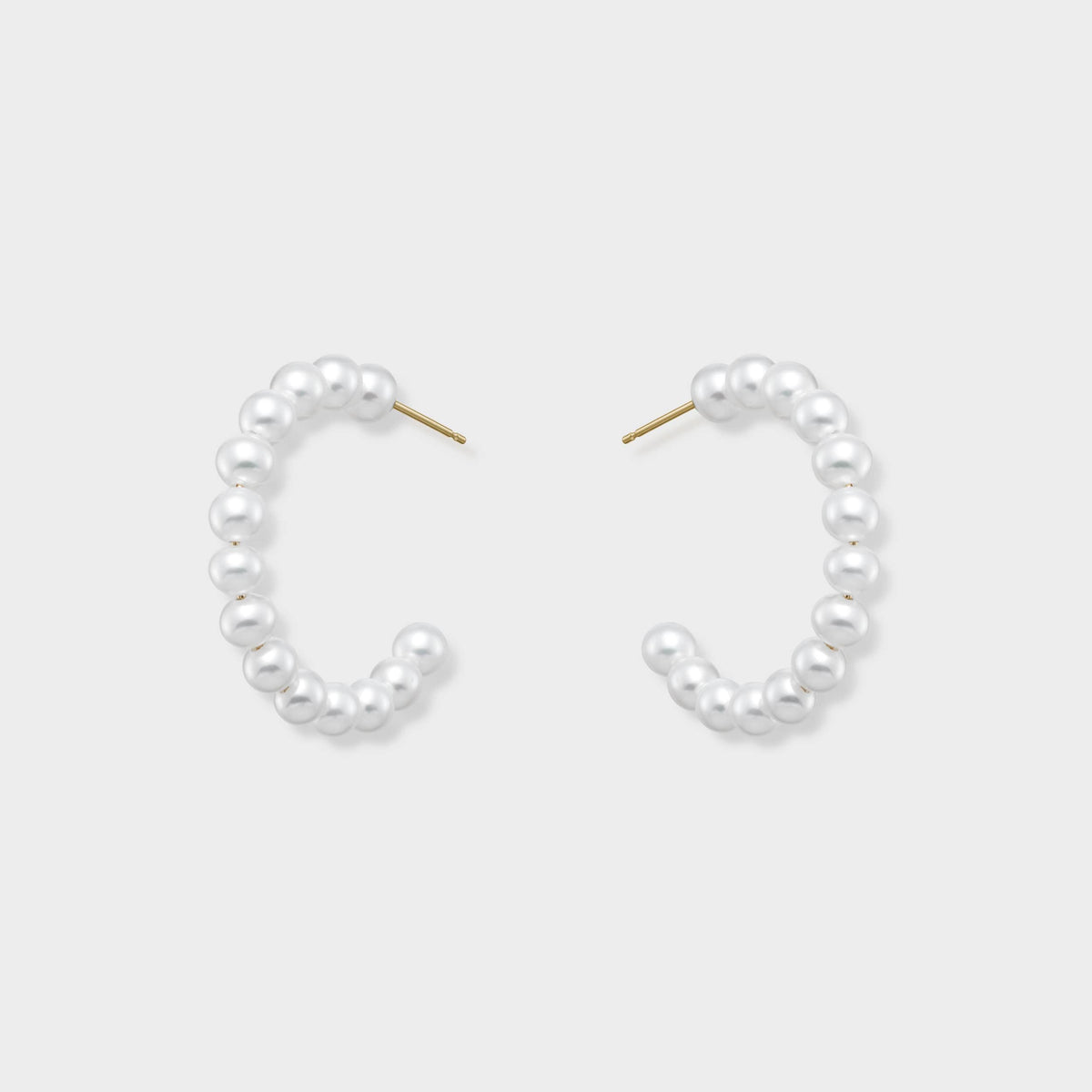 Baby Pearl Hoop Pierce, front view