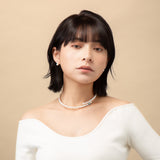 Blue Enamel Pearl Choker