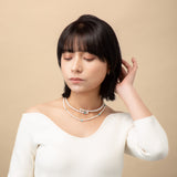 Blue Enamel Pearl Choker