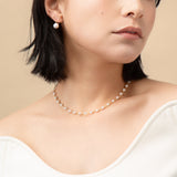 Gold Line Pearl Necklace
