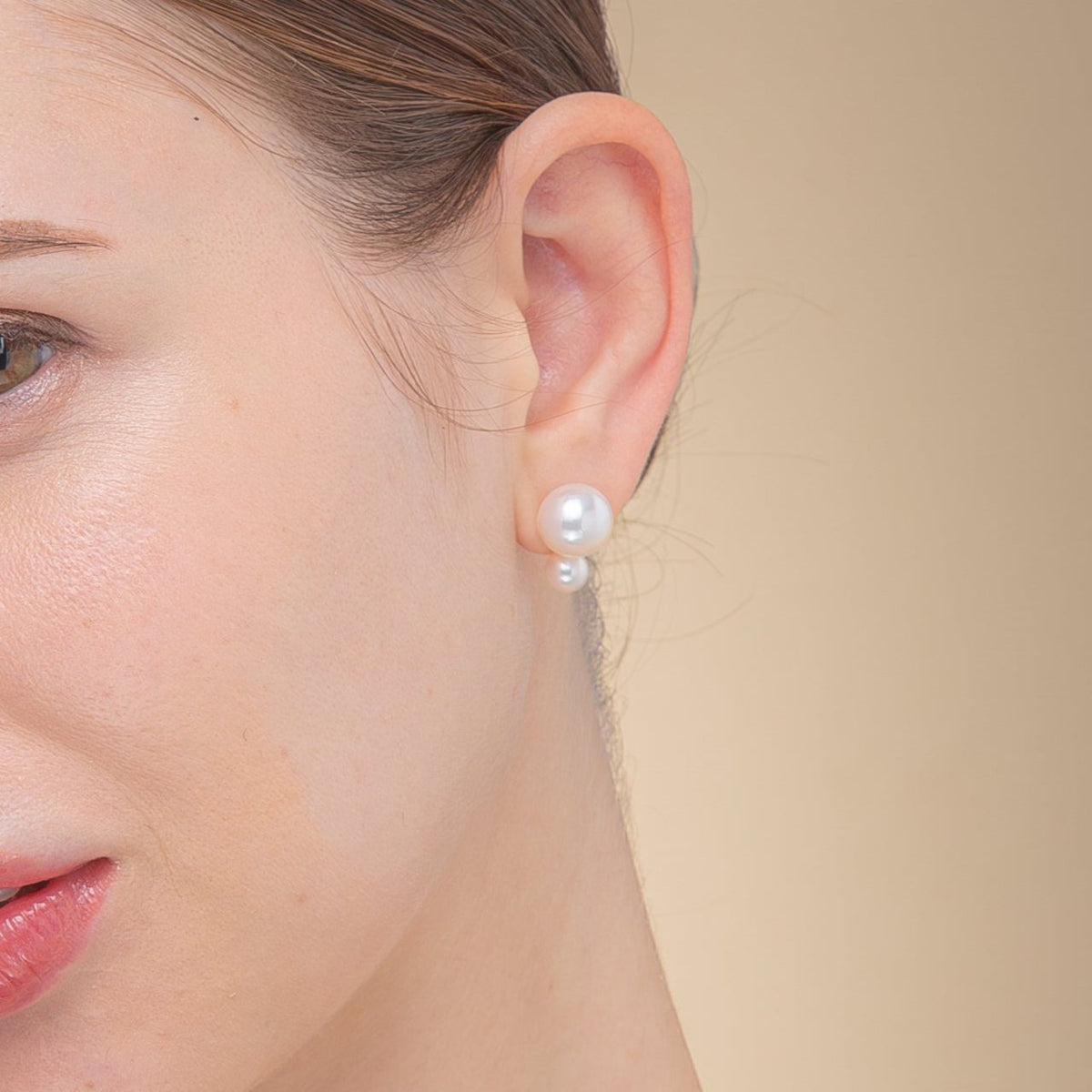 Fancy Pearl Pierce worn on the ear