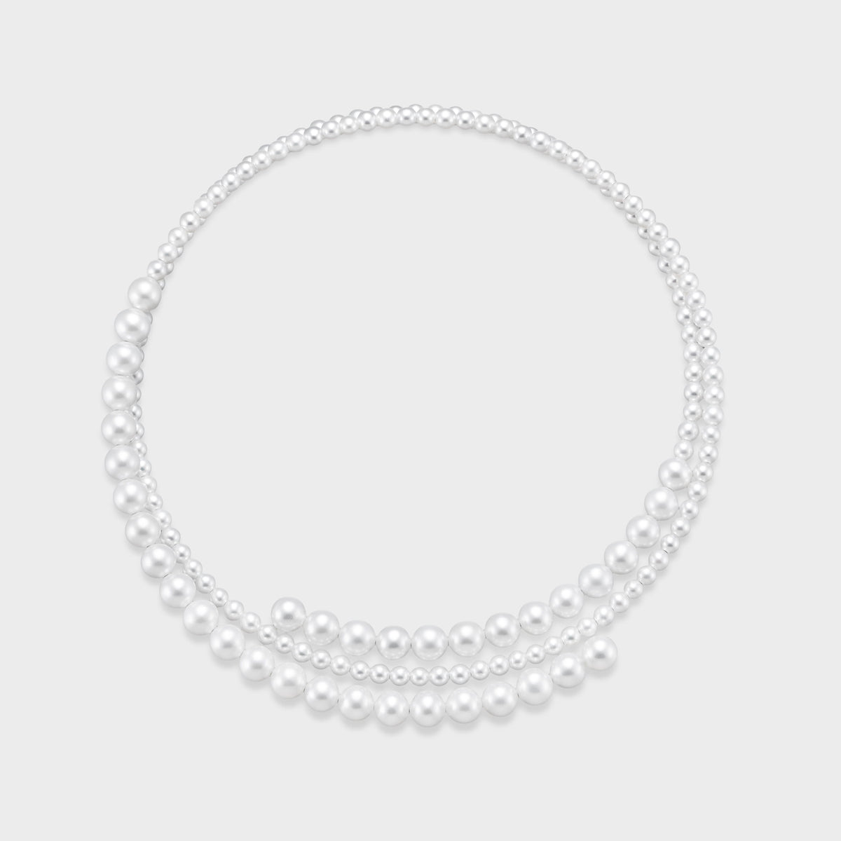 Infinity Necklace: double-wrap choker of 4–7mm freshwater pearls on memory wire