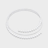 Infinity Necklace, angled view showing the two rows
