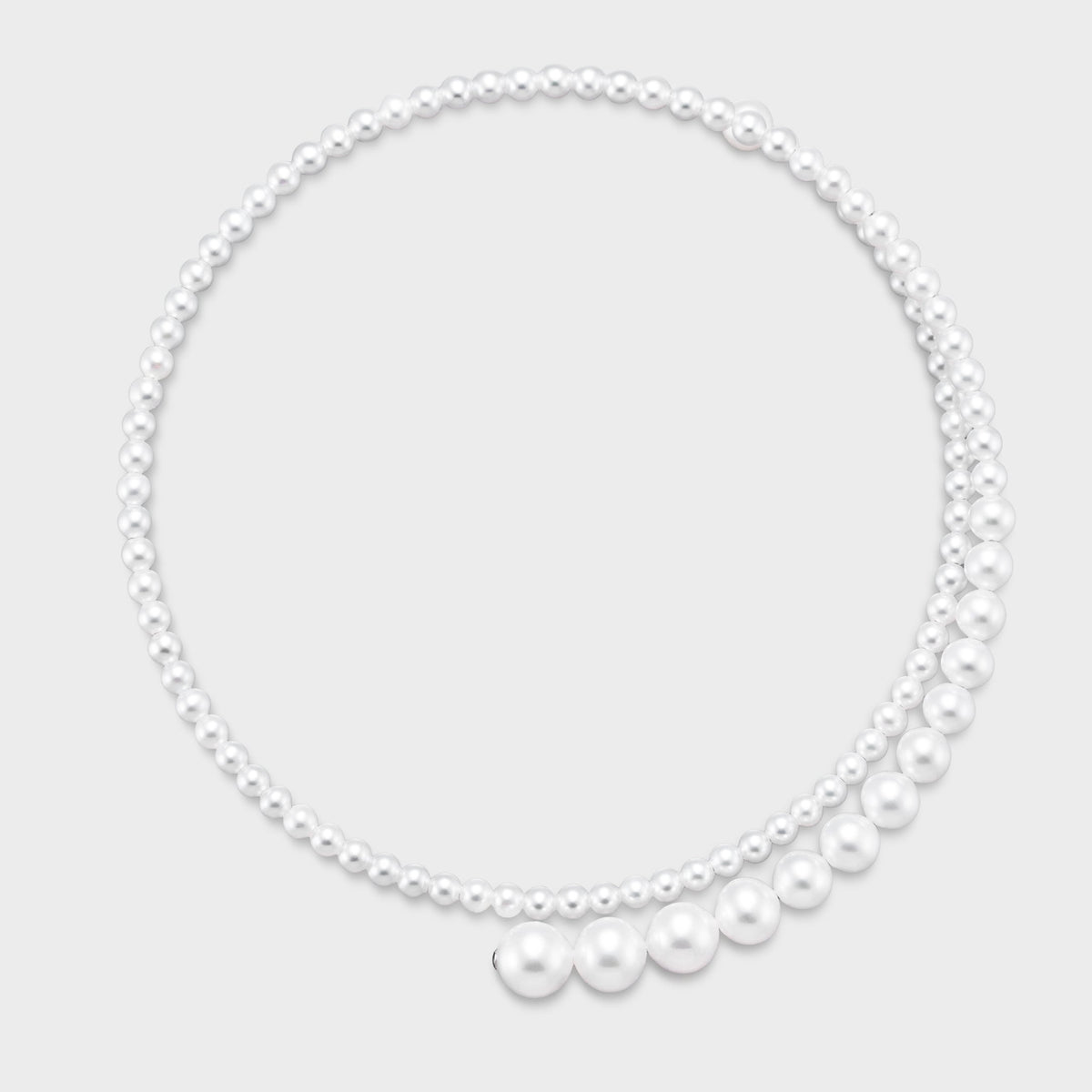 Spiral Pearl Choker: graduated freshwater pearls on memory wire