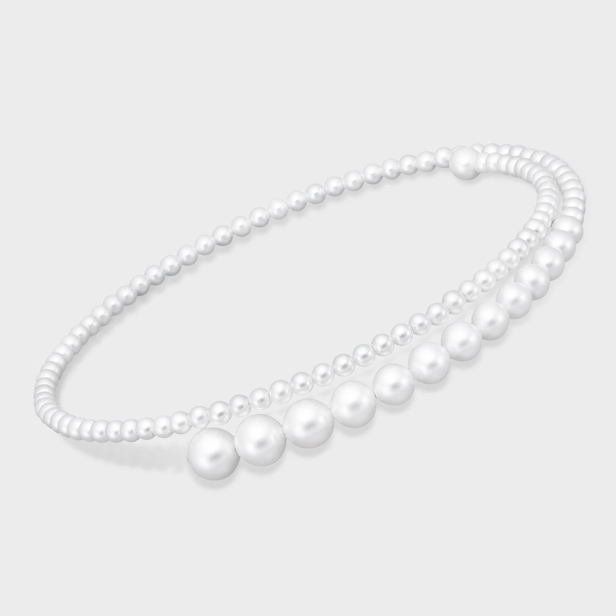 Spiral Pearl Choker, side view
