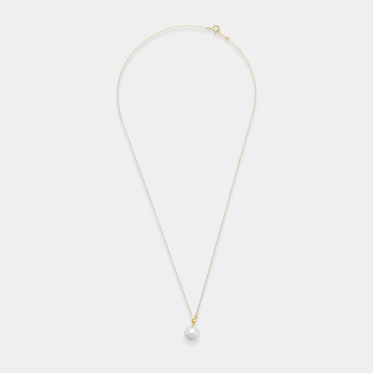 Fancy Pearl Lariat Necklace adjusted as a single pendant