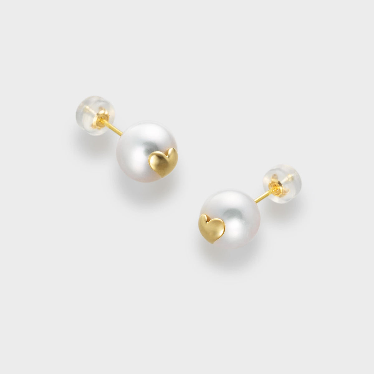 Heart Stud Pierce, side view showing the posts
