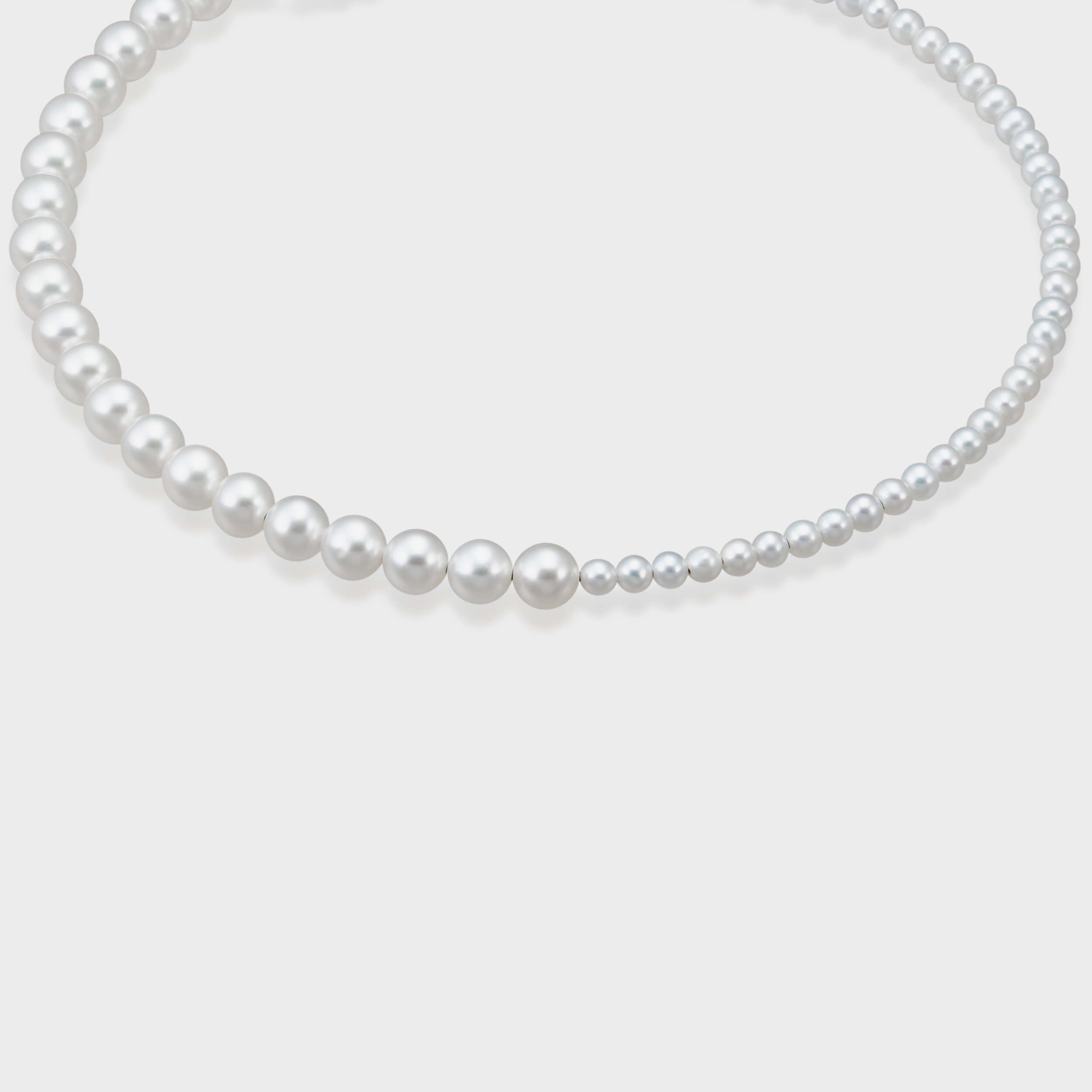 A stunning white pearl choker, designed as a chic choker for a refined accessory look.