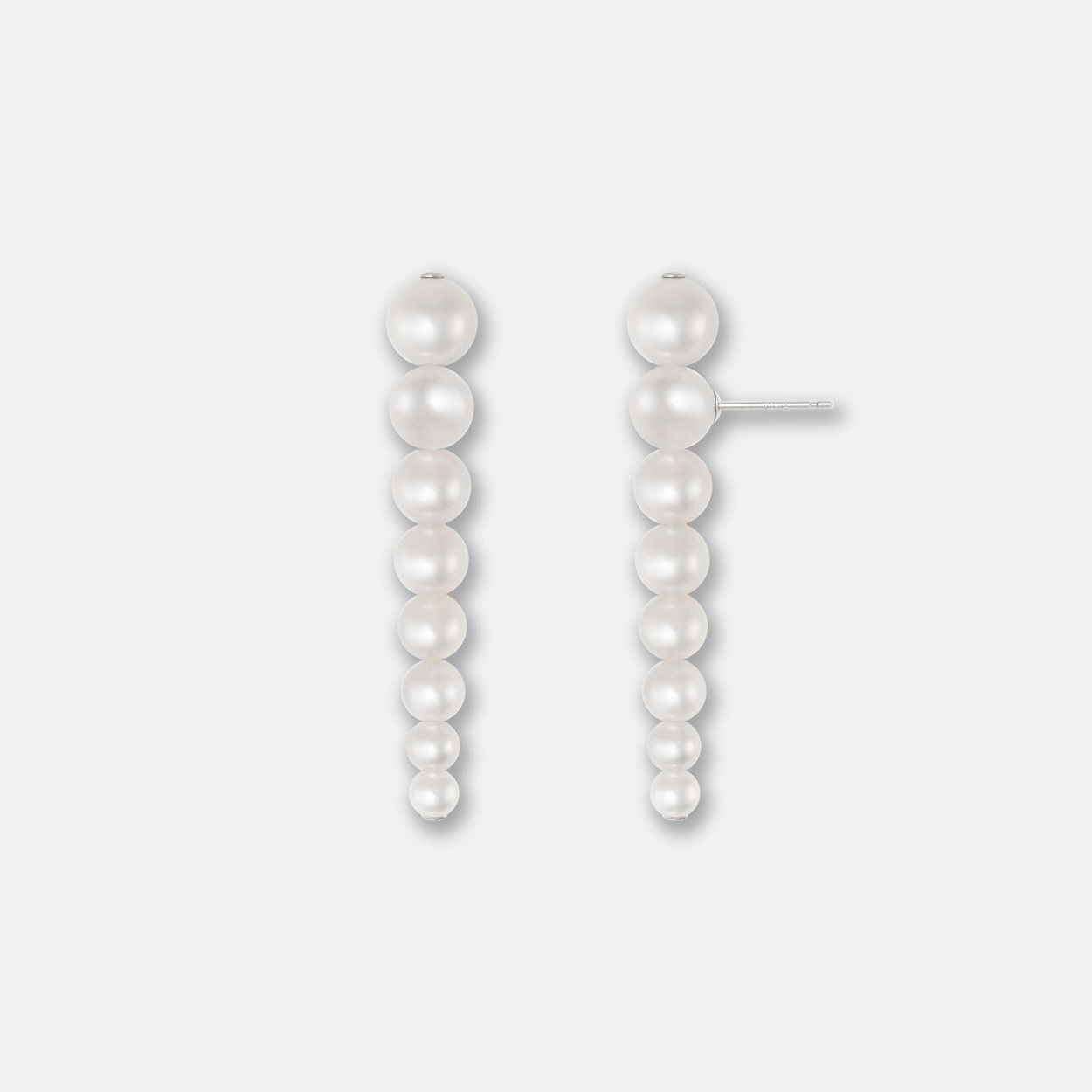 White Pearl Graduating Size Earring