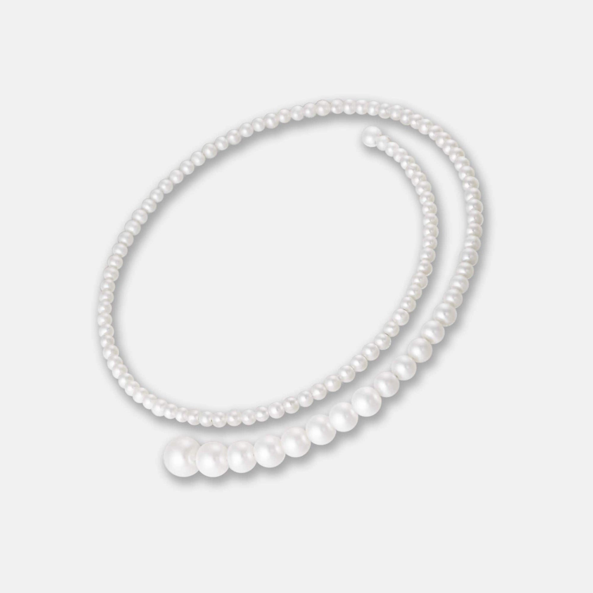 White Pearl Free Size Choker Necklace Elegant