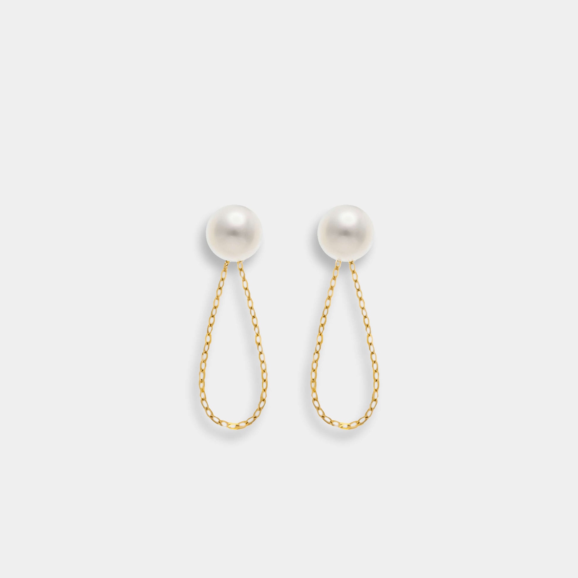 Draped Gold＋Pearl Piercing